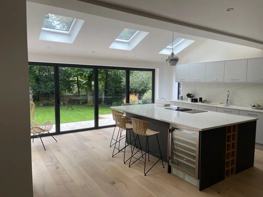 Finished open-plan kitchen in the same TJC rear extension project