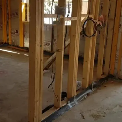 Timber first-fix work during a Surrey home refurbishment